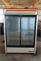 True Sliding Glass Door Refrigerator