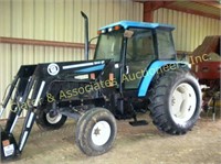7740 Ford Tractor W/ 2845 Qt Loader & Hay Fork