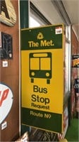 BUS STOP POST MOUNT SIGN