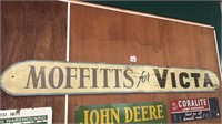 MOFFITTS FOR VICTA WOODEN SIGN