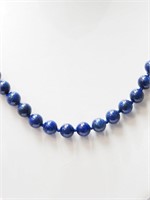 39H- Lapis Lazuli Bead Necklace w/ clasp -$200