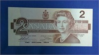 1986 Uncirculated 2 Dollar Bill
