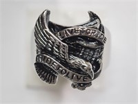 19H- Mens stainless steel ring -size 10 -$60