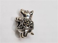 18H- Sterling Persona marcasite bead pendant $50