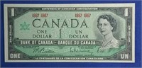 1967 Centennial Canada 1 dollar bill