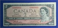 1954 Canada 2 dollar bill