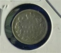 1897 Canadian 5 cent coin
