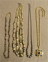 Costume Necklace Selection.   4 pc.