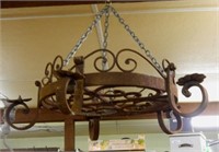 Wrought Iron Candle Hanging Light Fixture.