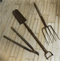 Primitive Farm Implements.  3 pc.