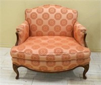 Cabriole Leg Upholstered Bergere.