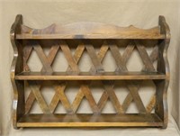 Lattice Back Wall Shelf.