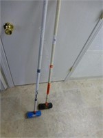 2 curling brooms