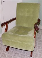 Rocking Chair, Green and Cherry
