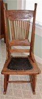 Antique Wooden Rocking Chair Oak