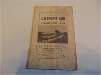 1929 Caledonia Fair Prize List