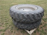 (2)Goodyear Radial Tires 385/85R34 MPT Mounted