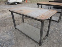 New/Unused Steel Table w/Shelf & Adj. Feet