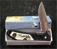 Frost Cutlery Executive Wild Life Wolf Knife