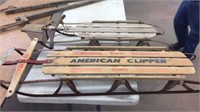 Child's sleds w/steel runners