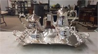 Leonard silver platted tea set