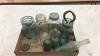 Assortment of glass jars & insulators