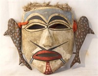 Kwakiutl wood carved mask