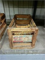 G&S produce cantaloupes wood crate