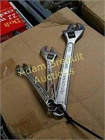 3 adjustable wrenches