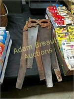 Six assorted vintage hand wood saws