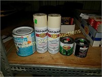 5 containers acrylic, Rust-Oleum, primer, new