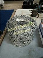 Spool of 15.5 gauge barbed wire new