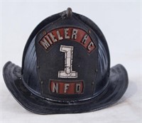 NY Fire Department antique fireman's helmet #1