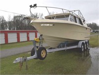 1979 CARVER MONTEREY WALK AROUND BOAT & TRAILER