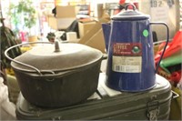 Coffee Pot And Small Dutch Oven