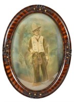 Cowboy Photograph In Dome Frame