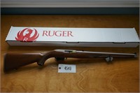 .22LR RUGER K10/22 RBIW-STAINLESS STEEL-WOOD STOCK