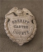 Sheriff, Carter Co. Badge, sterling Eagle & Shield