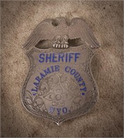 Sheriffs Badge with Eagle crest marked "Sterling"