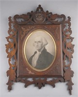 Civil War period, walnut Folk Art  Frame