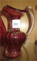 Rossi - Vase with Handle - Cranberry