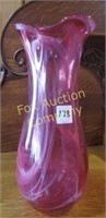 Rossi - Tall Vase  - Cranberry