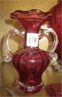 Rossi - Double Handled Vase - Cranberry