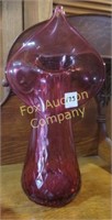 Rossi - Tall Vase - Cranberry