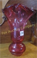 Rossi - Tall Vase - Cranberry