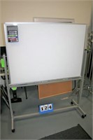 Double Sided Dry Erase Board, 65" Tall x 54" Wide