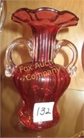 Rossi - Double Handled Vase - Cranberry