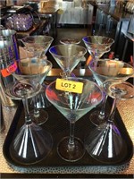 10 Assorted Martini Glasses