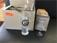 Waterloo Dark Beer Glasses x 8