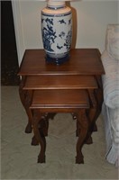 CHIPPENDALE STYLE NESTING TABLES